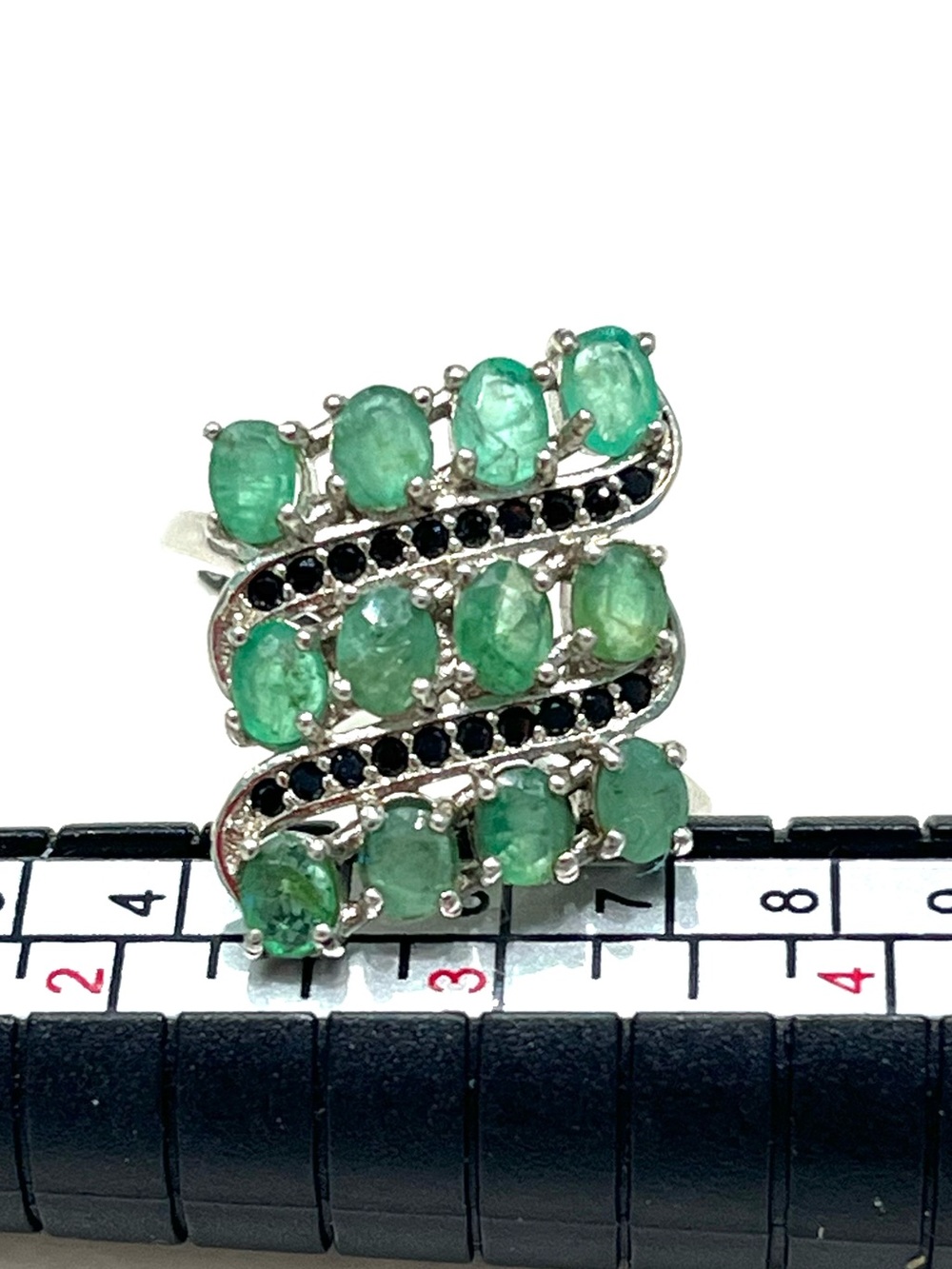 Genuine Emerald 14KGP Ring - Picture 3 of 5